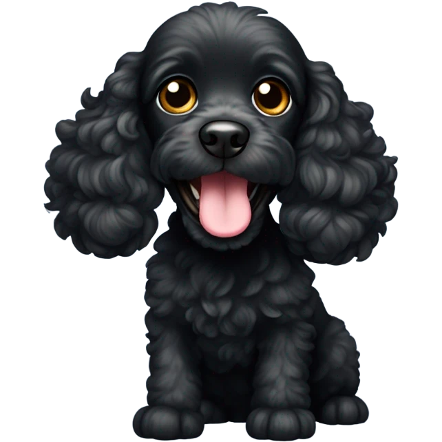 Mischievous Black Cockerpoo  emoji