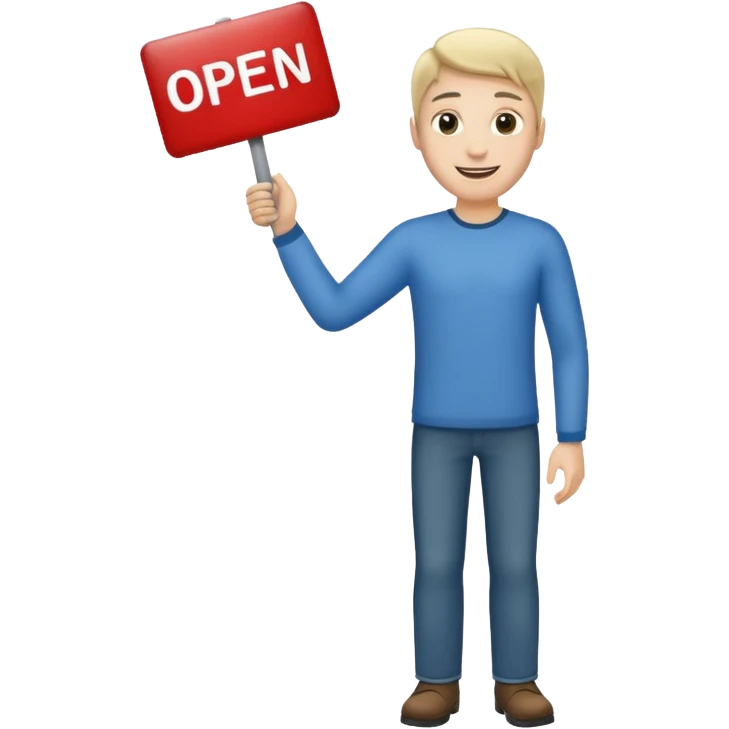 man holding up an open sign, full body emoji