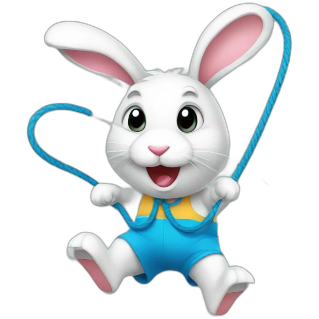 Bunny-with-jumping-rope emoji