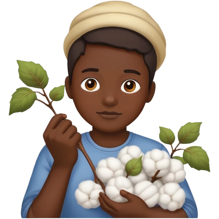 slave picking up cotton emoji