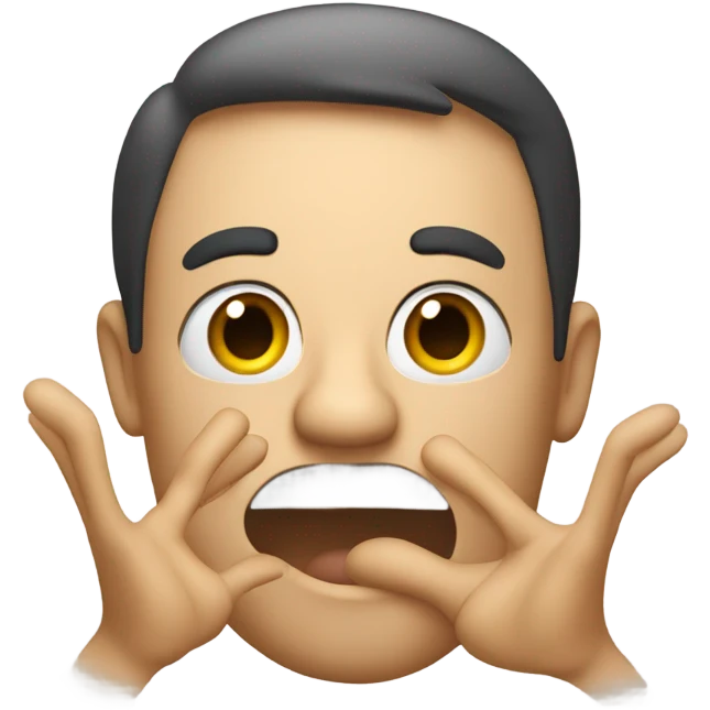 confused face with hands out front emoji