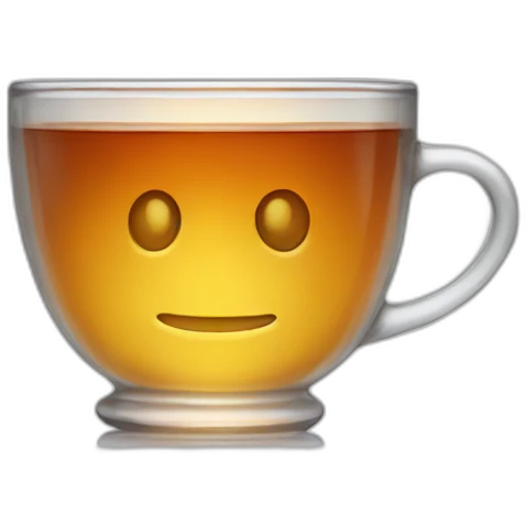 A cristal cup of tea emoji