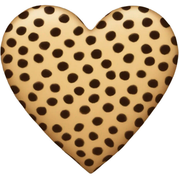 Cheetah print heart emoji