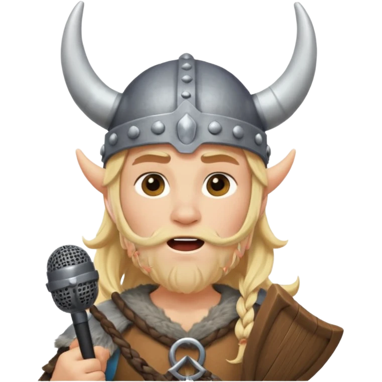viking singing with micro emoji
