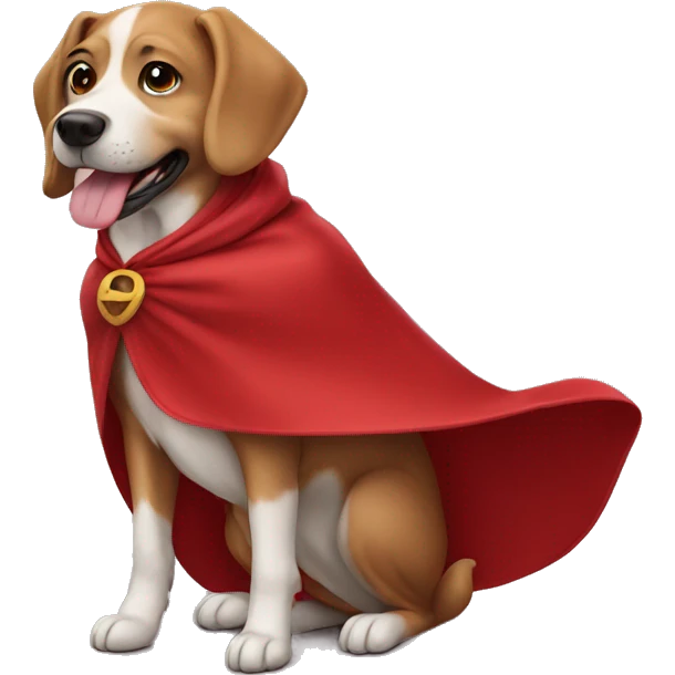 dog in red cape emoji