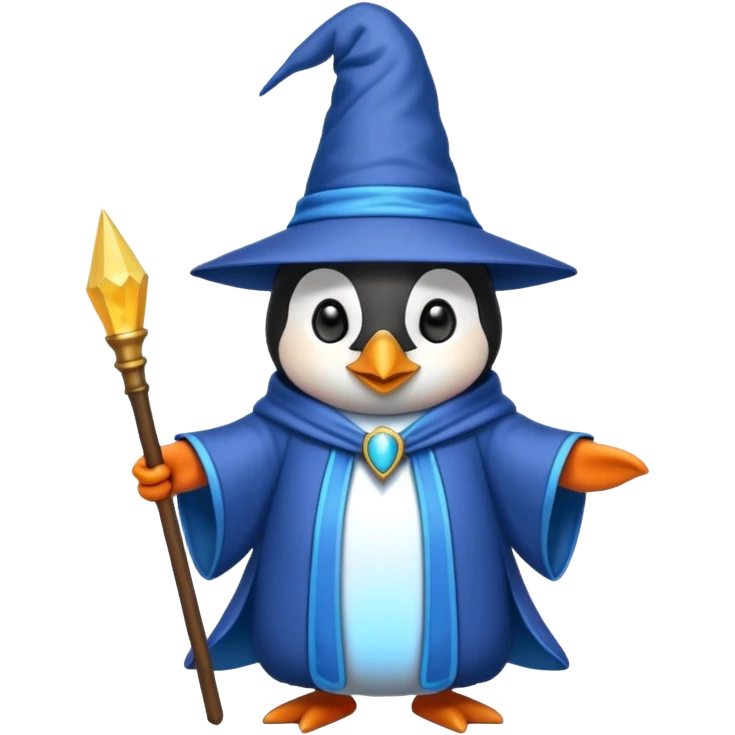 Penguin Wizard emoji