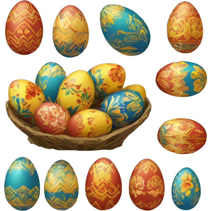 Ukrainian Easter eggs emoji