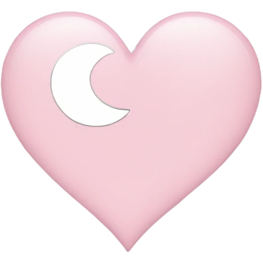 light pink heart with a moon  emoji