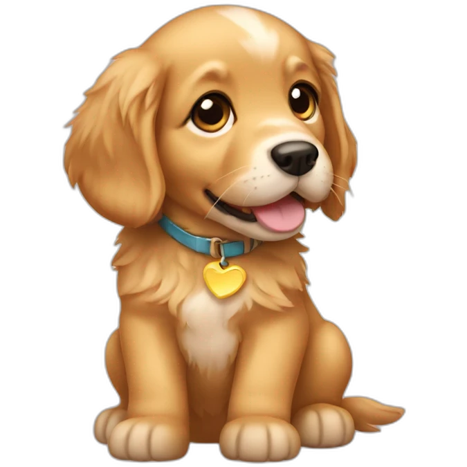 puppy golden retriever emoji