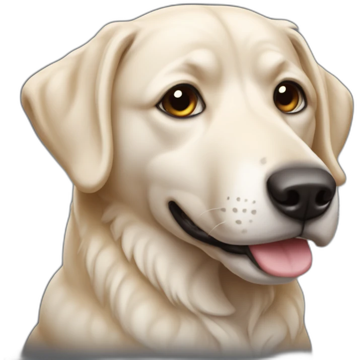 Un chien avec une doudoune  emoji