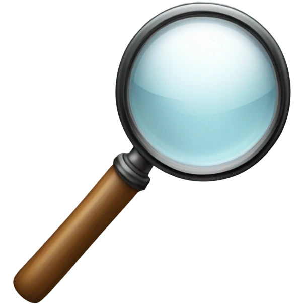 magnifying glass and smile emoji