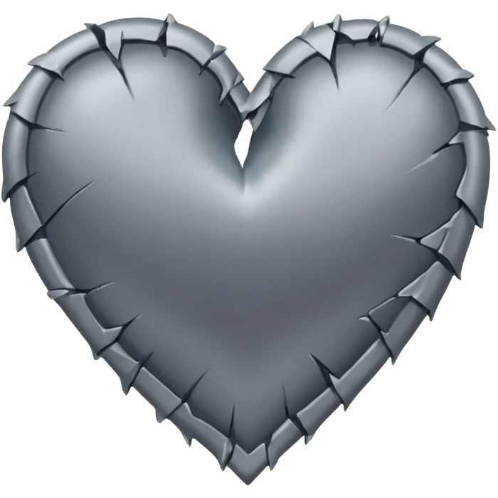 Gray broken satin heart  emoji