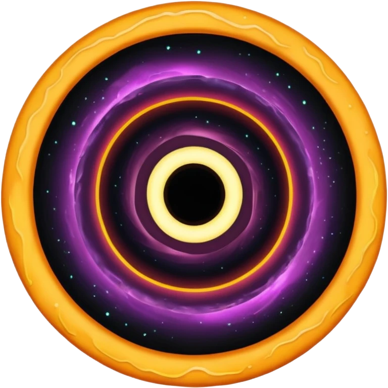 black hole with a glowing rind around it emoji