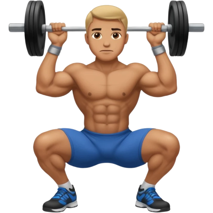A man squatting emoji