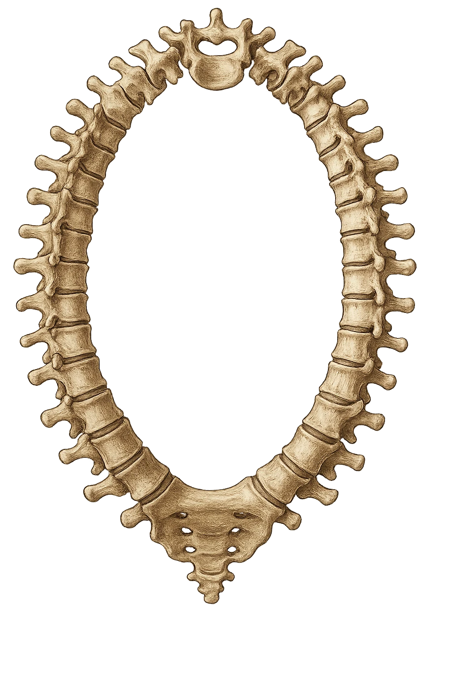 SPINA DORSALE ANATOMICA UMANA REALISTICA CHIUSA A CERCHIO emoji