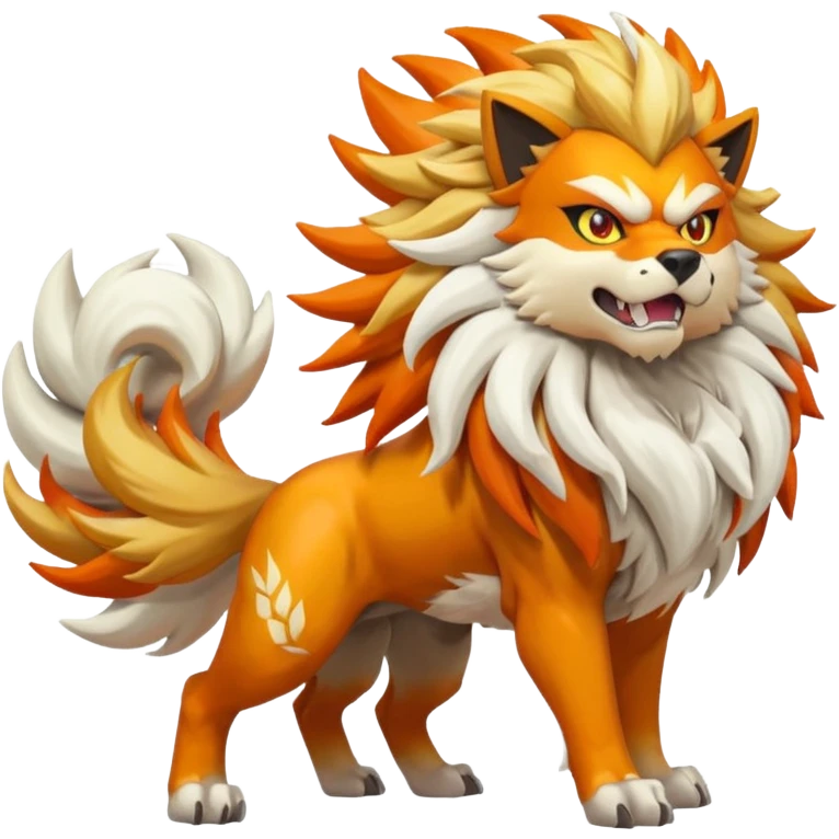 Entei-Arcanine-Solgaleo-fusion (full body) emoji