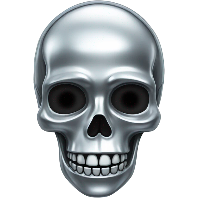 Skeleton made of chrome emoji