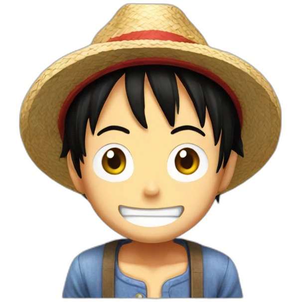 Luffy with straw hat emoji