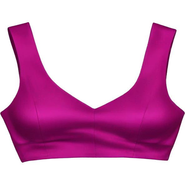Realistic magenta cut out silk crop top blouse. emoji