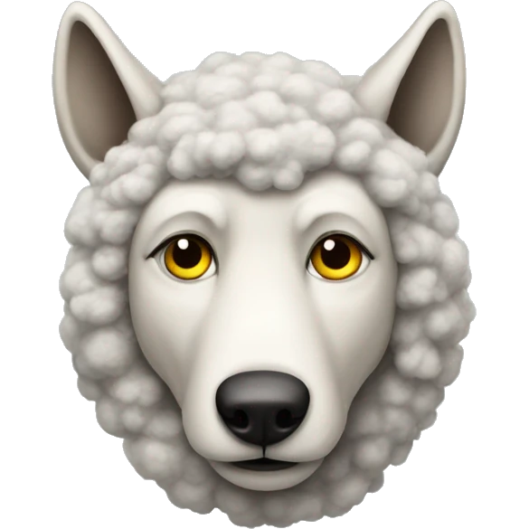 A wolf in sheep's clothing emoji