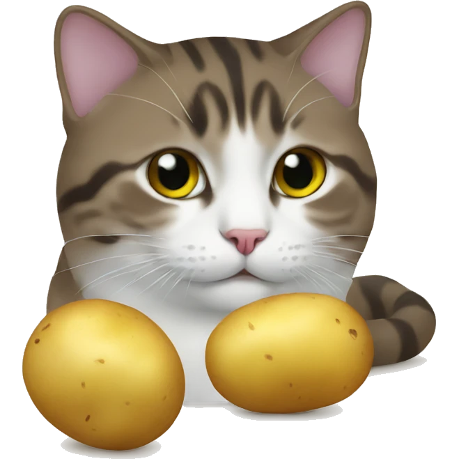 cat and potato emoji