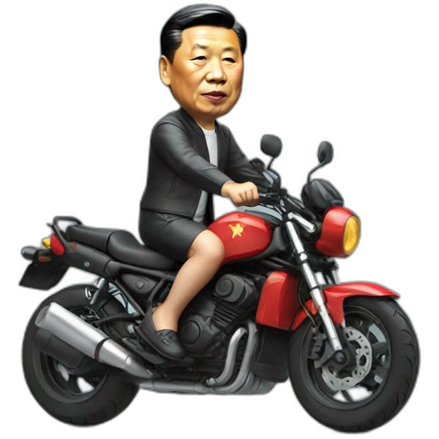 Xi jinping riding a motorcycle shirtless emoji