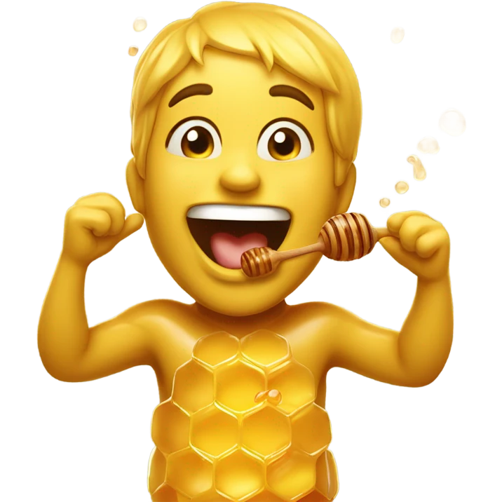 Vomiting honey happily emoji