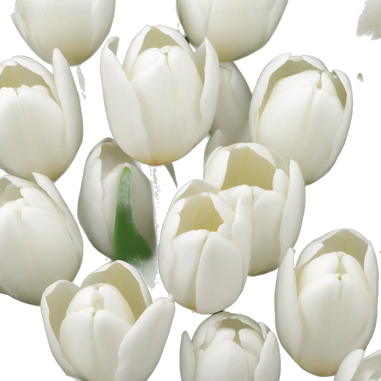 white tulips emoji