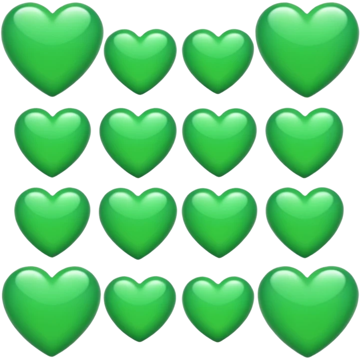 Green hearts emoji