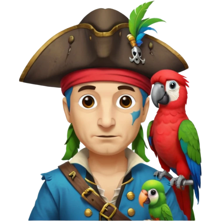 pirate and parrot emoji