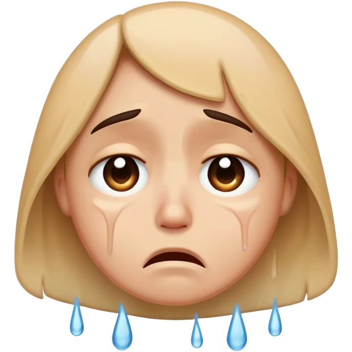 really sad face. like reeeeeaaaally sad, crying its eyes out emoji