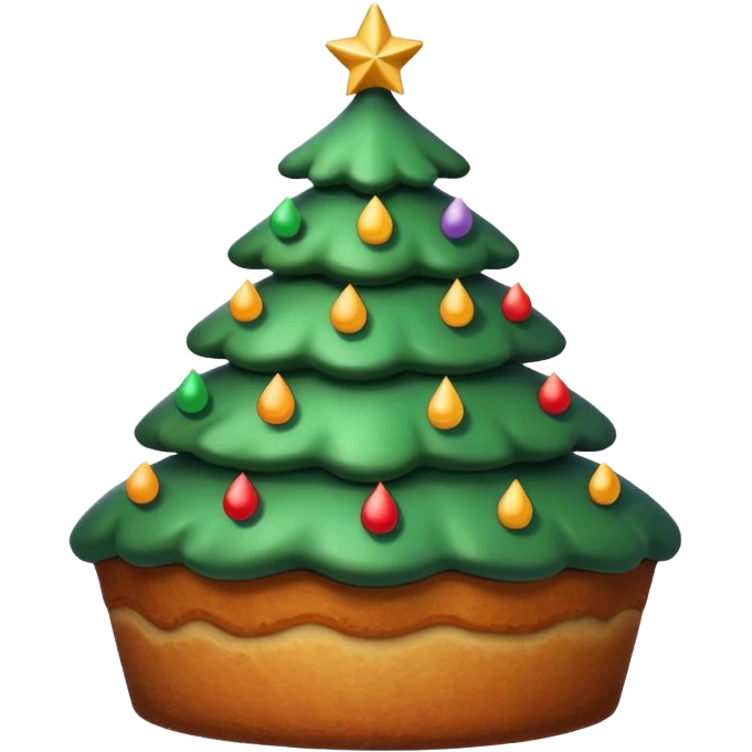 cake that looks like christmas tree emoji