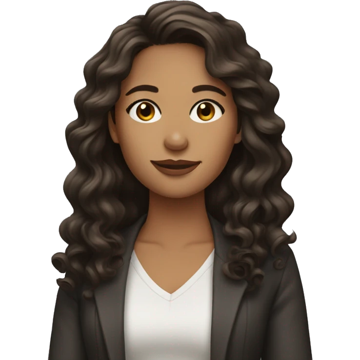 Beautiful brunette with wavy hair  emoji