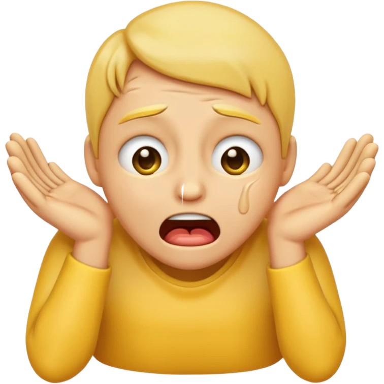 An emoji strangling itself emoji