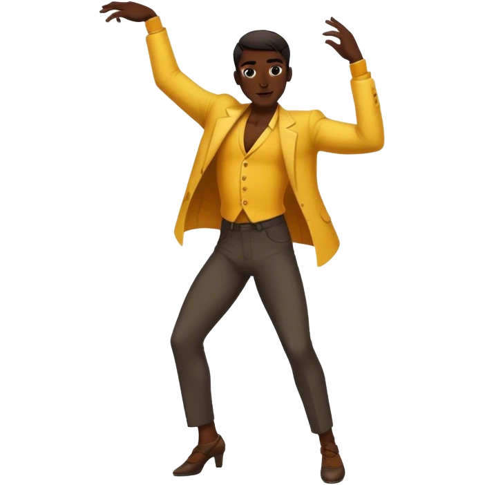 bold man dance on a poll  emoji