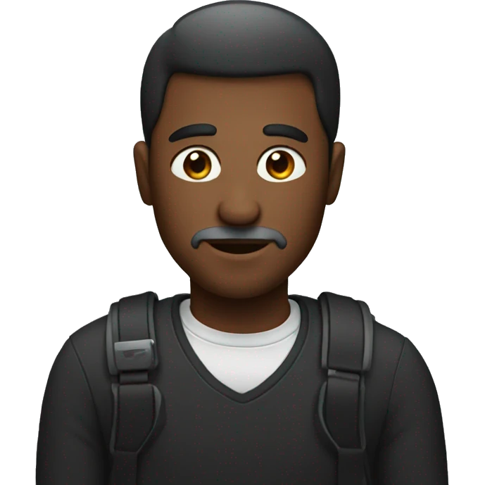 Man with a black iPhone  emoji