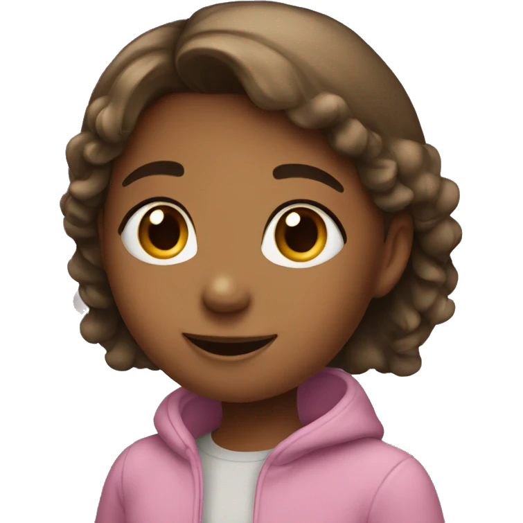 A girl saying hello to her followers  emoji