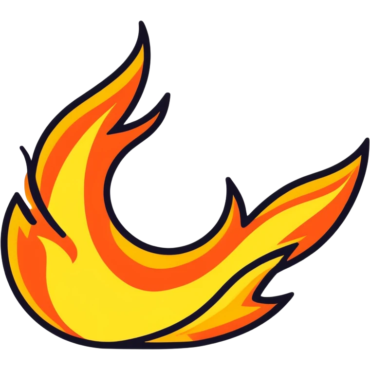 Golden fire emoji
