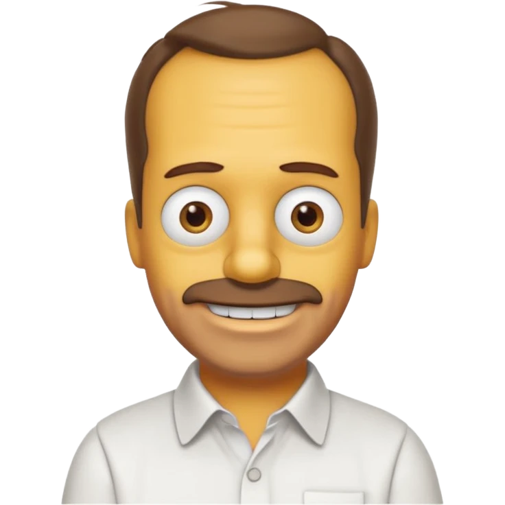 Homer Simpson with brown thinning hair emoji emoji