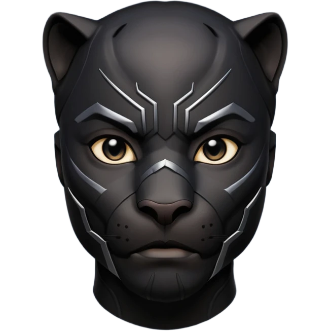 black panther hero face emoji
