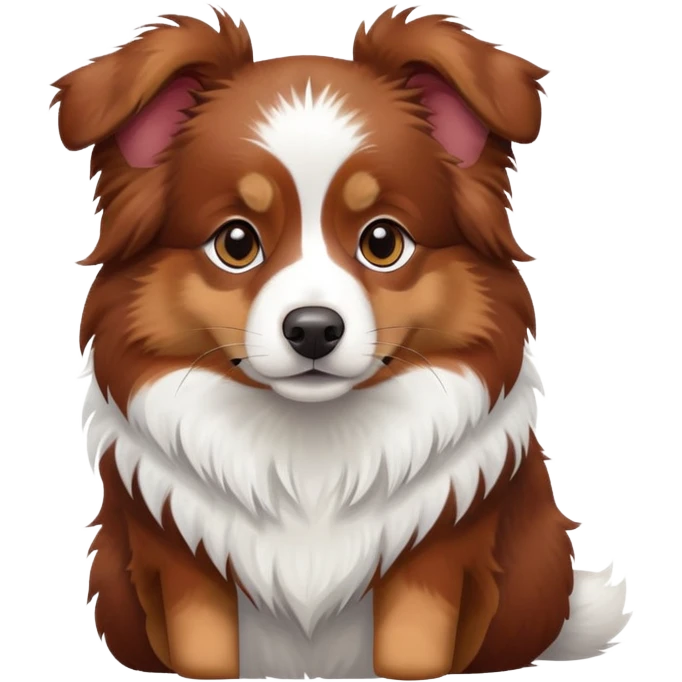 Red tri mini Aussie  emoji