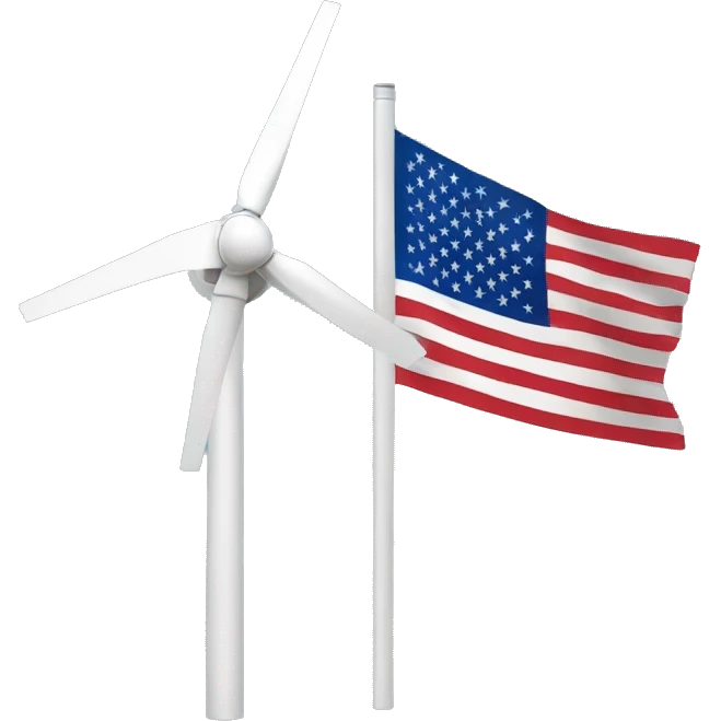 wind generator usa flag emoji