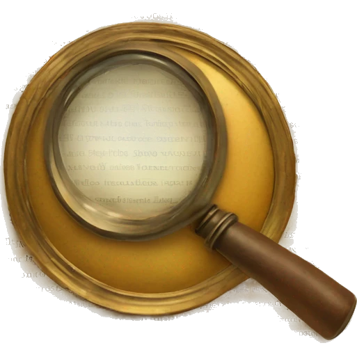 vintage book with magnifying glass emoji