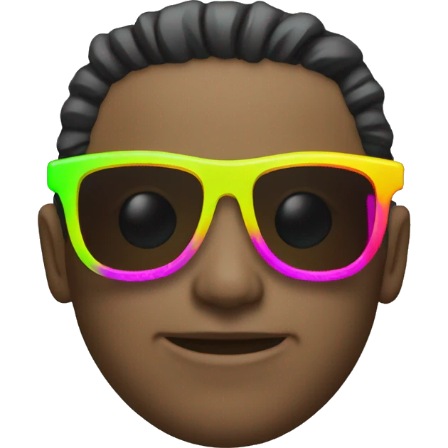 Neon colored sunglasses  emoji