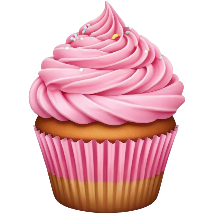 cupcake with pink icing emoji