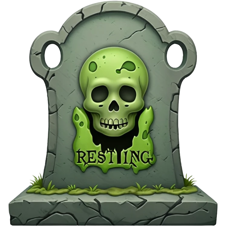"rest in festering slime" riten on a tomb stone emoji