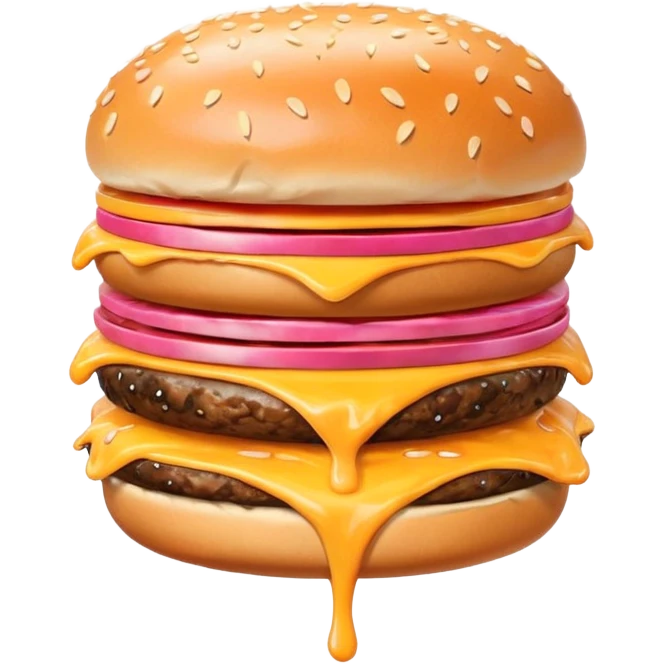 pink burger emoji