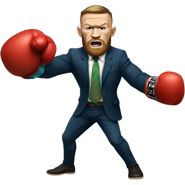 Conor mcgregor throwing a punch full body emoji