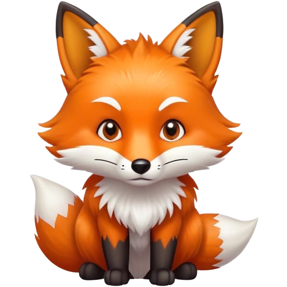 fox trying to look scary but looking adorable instead emoji