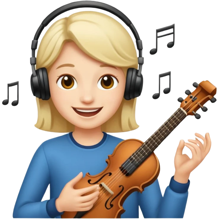 Playing music emoji